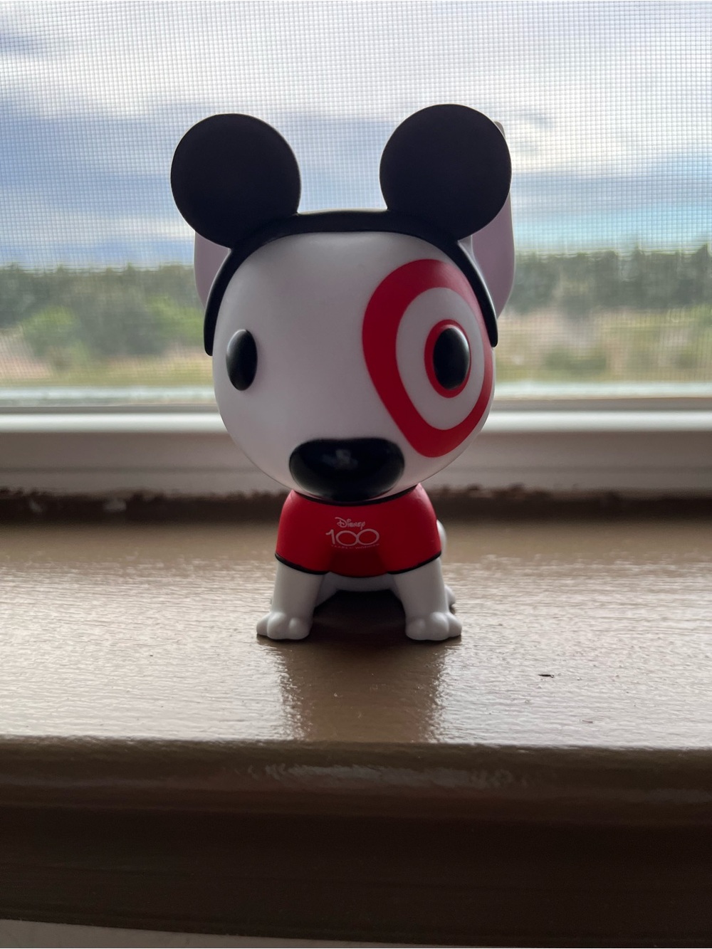 Disney Bullseye Target Dog Figure in Red, Black and White